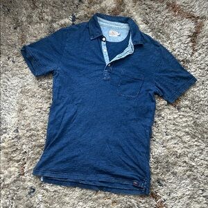 Faherty Washed Denim Look Polo